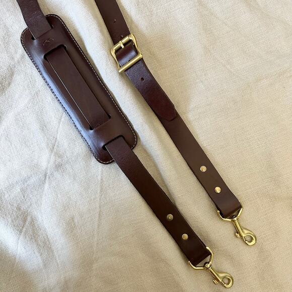 THE WHITE WING Bag Brown Canvas Leather Briefcase Messenger Crossbody Business - Picture 11 of 16